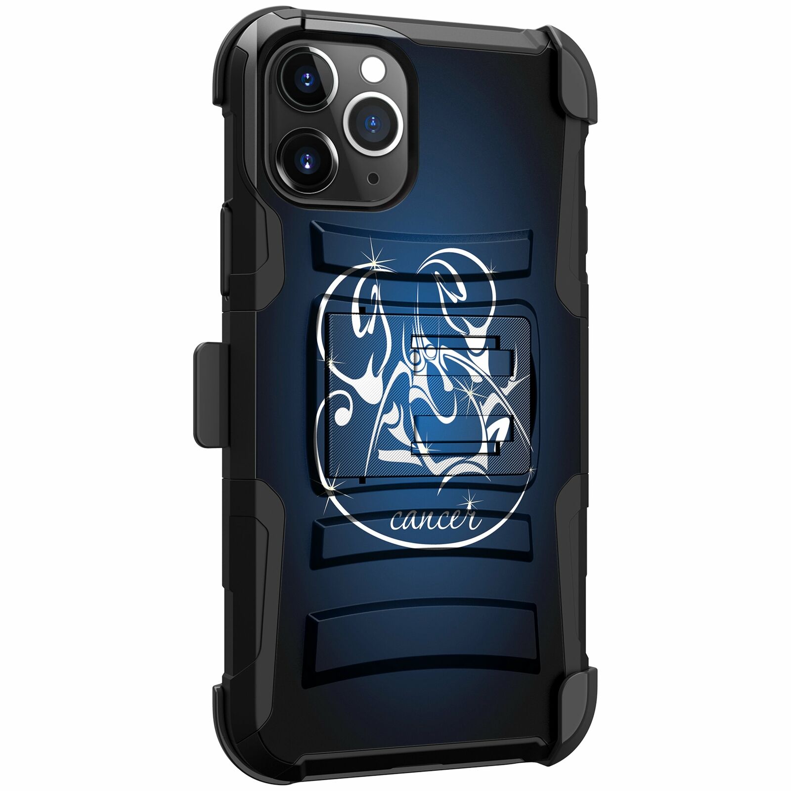 For Apple iPhone 11 PRO MAX 6.5 Holster & Kickstand Case Zodiac iPhone Cases AtlasCase Cancer 