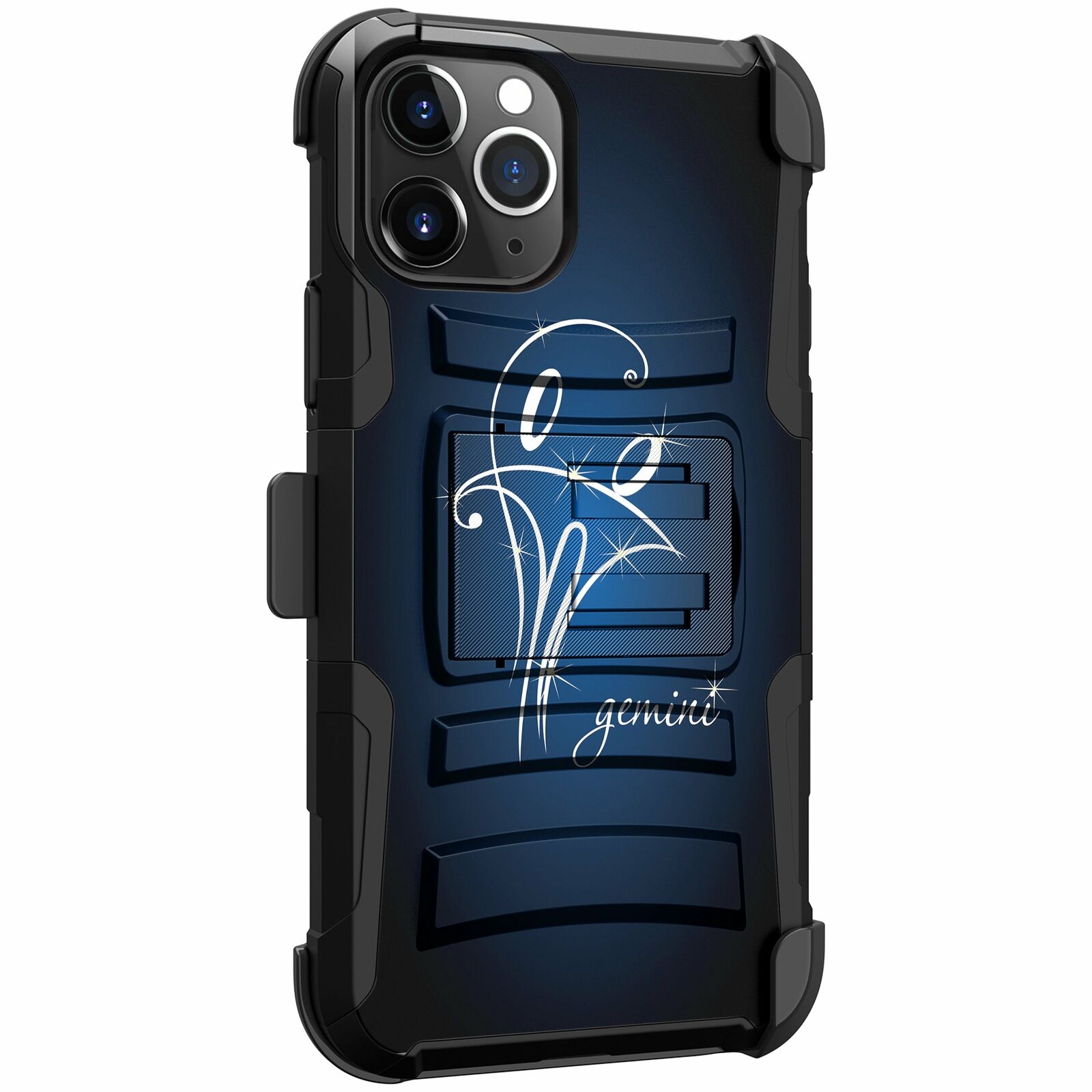 For Apple iPhone 11 PRO MAX 6.5 Holster & Kickstand Case Zodiac iPhone Cases AtlasCase Gemini 