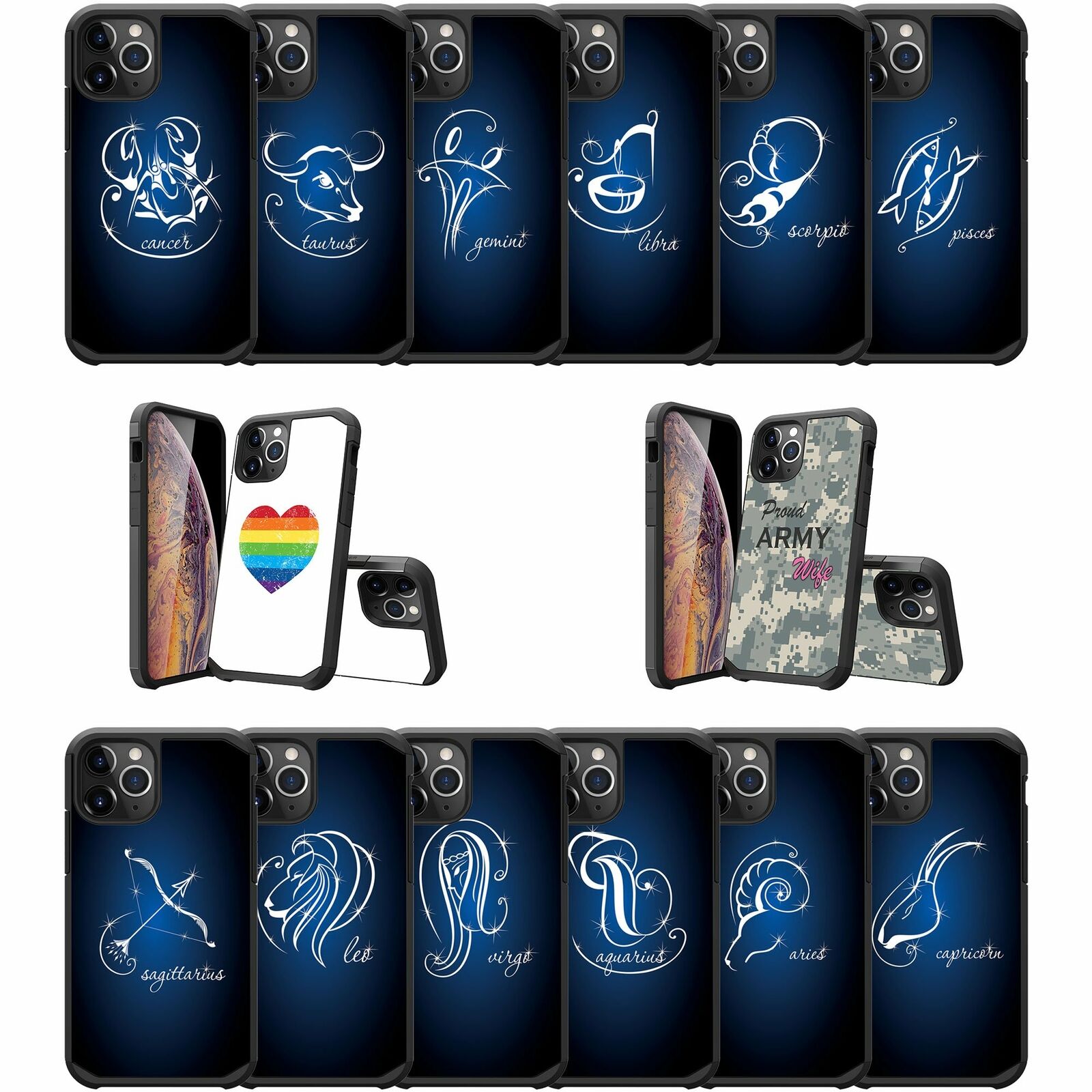 For Apple iPhone 11 PRO MAX (6.5) Slim Protective Dual Layer Case Zodiac iPhone Cases AtlasCase 