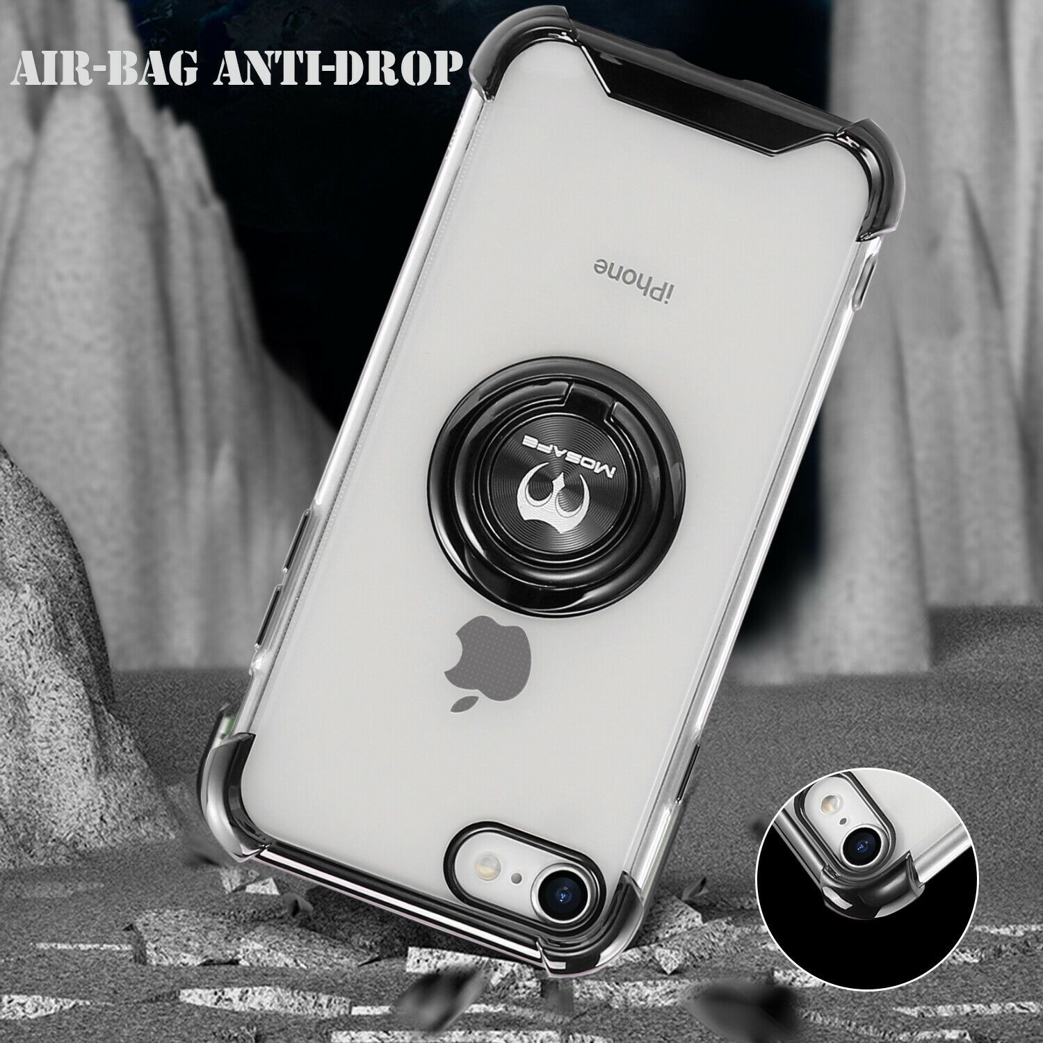 For Apple iPhone 7 8 SE 2020 Ultra Slim Hybrid Shockproof Protective Case Cover bgssupplierbgssupplier Black 