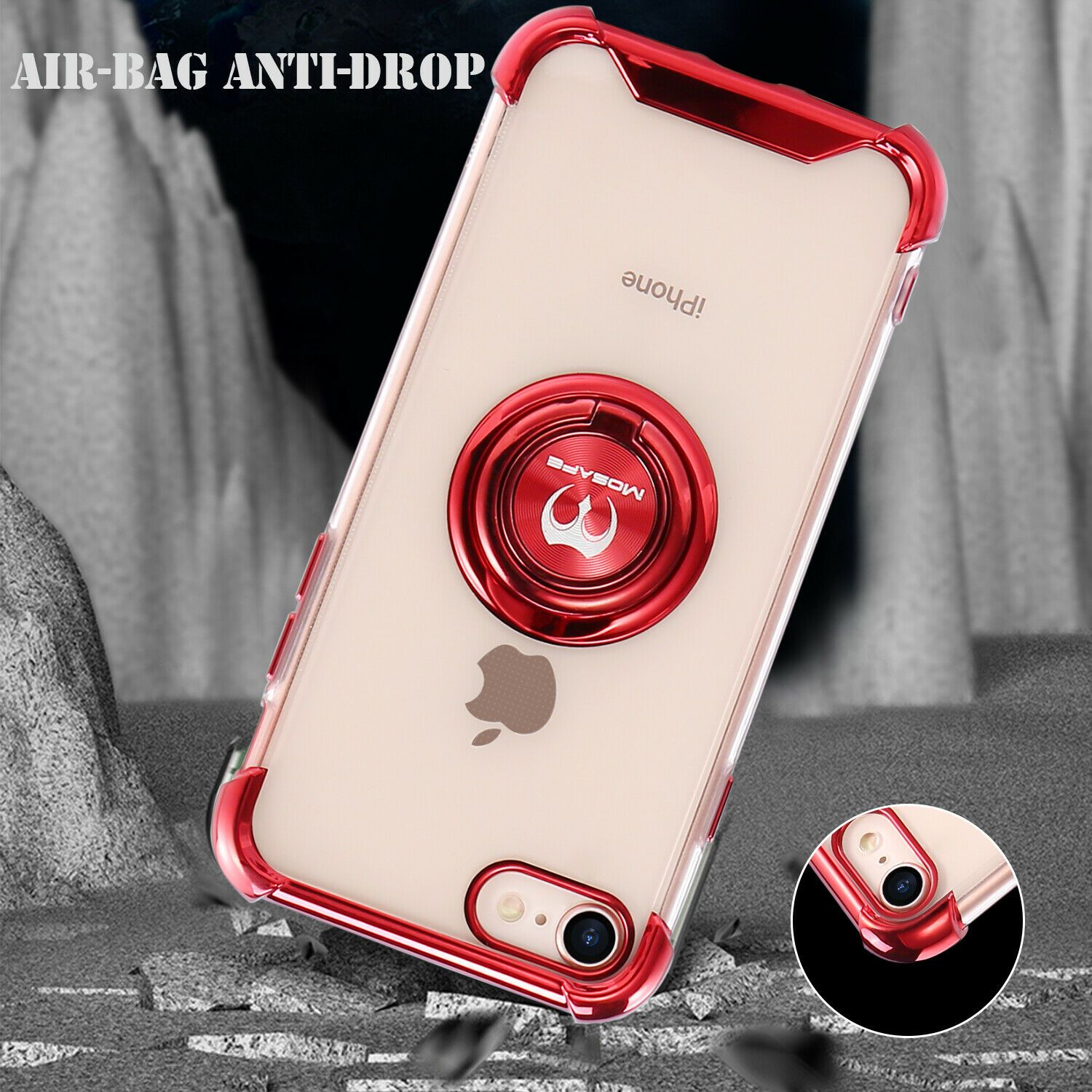 For Apple iPhone 7 8 SE 2020 Ultra Slim Hybrid Shockproof Protective Case Cover bgssupplierbgssupplier Red 