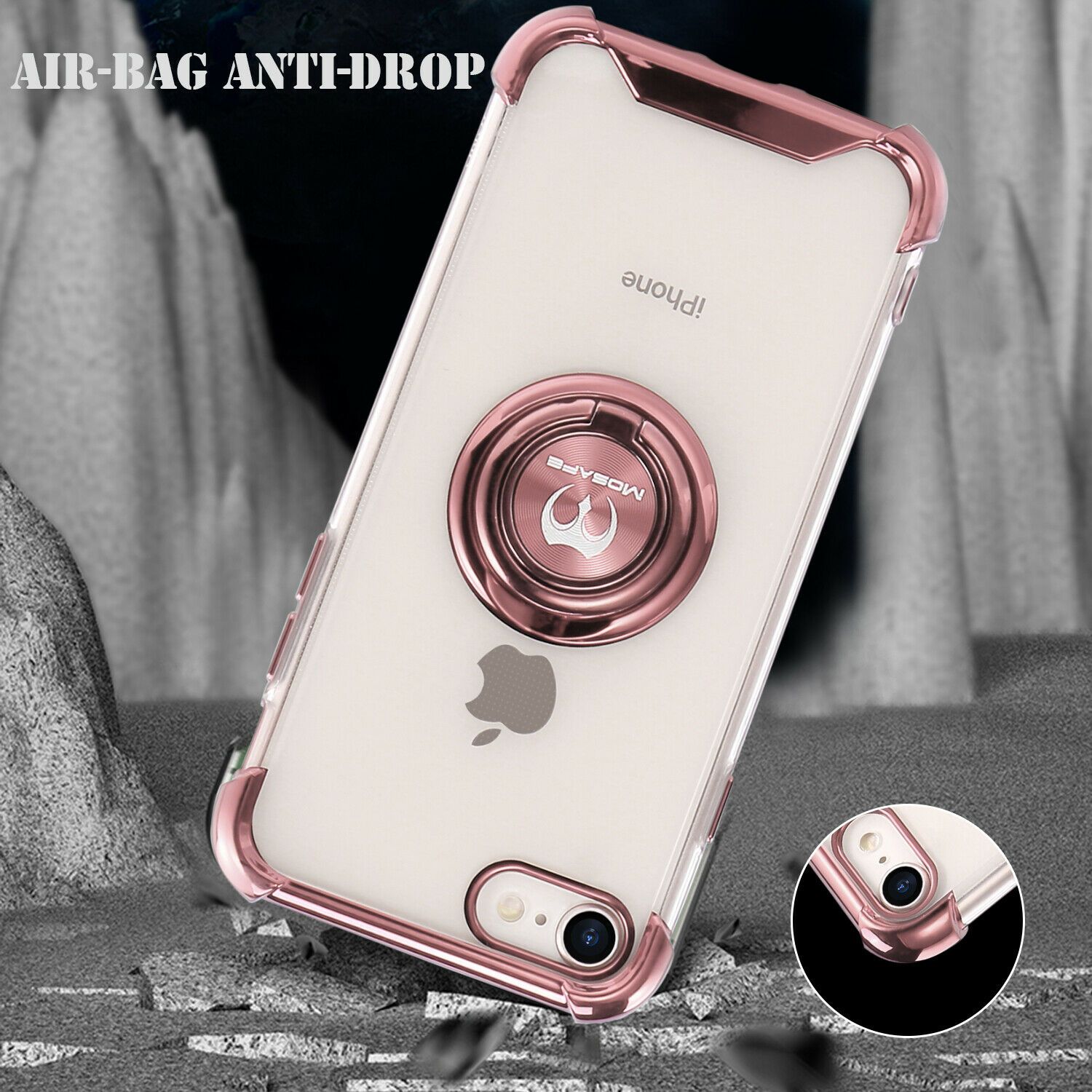 For Apple iPhone 7 8 SE 2020 Ultra Slim Hybrid Shockproof Protective Case Cover bgssupplierbgssupplier Rose Gold 