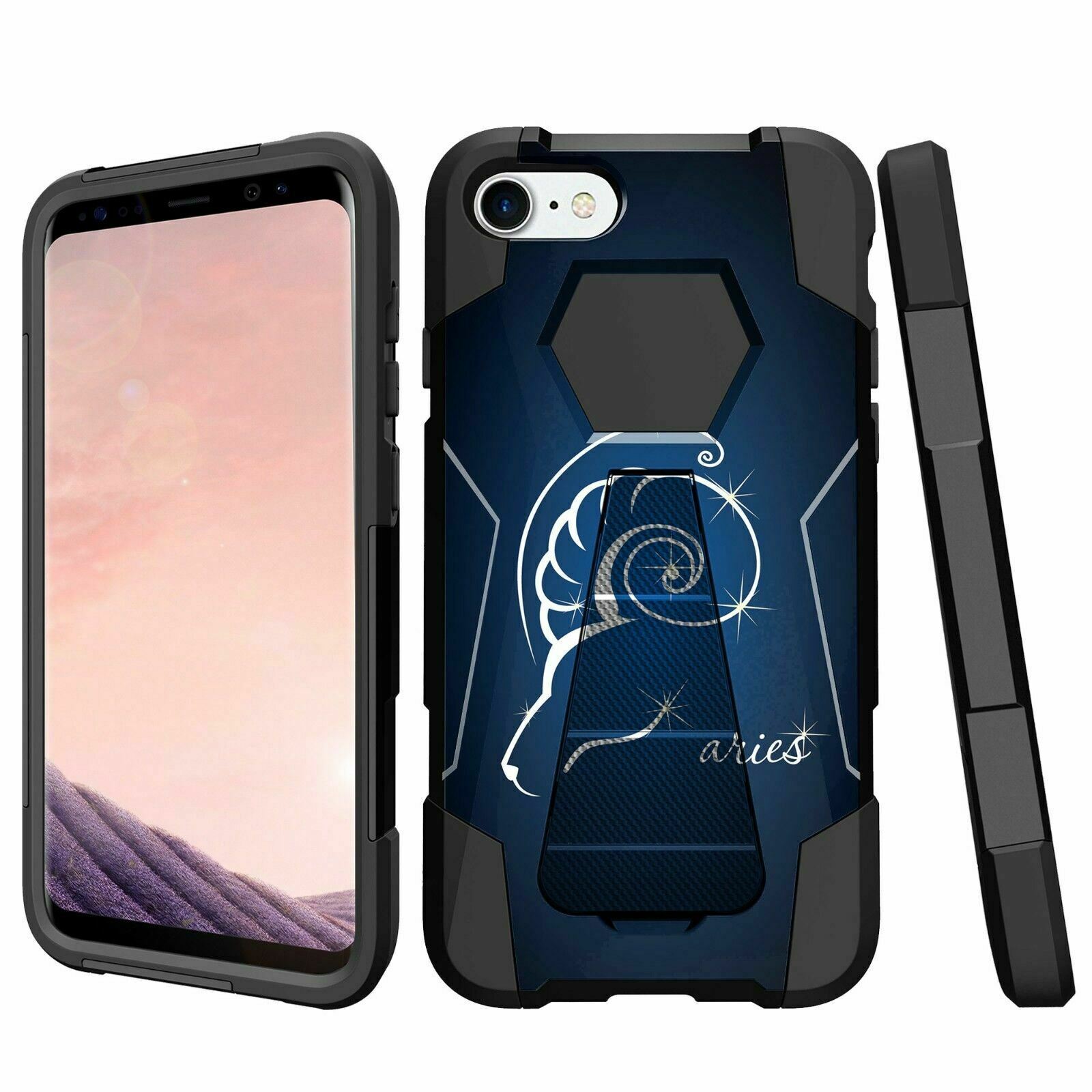 For Apple iPhone 7 | Apple iPhone 7 Kickstand Case - Zodiac Signs iPhone Cases AtlasCase Aries 