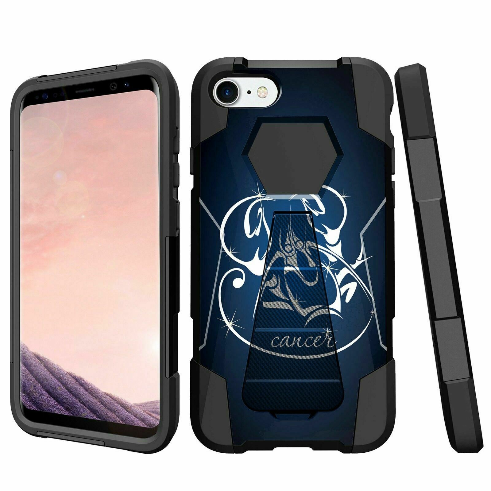 For Apple iPhone 7 | Apple iPhone 7 Kickstand Case - Zodiac Signs iPhone Cases AtlasCase Cancer 