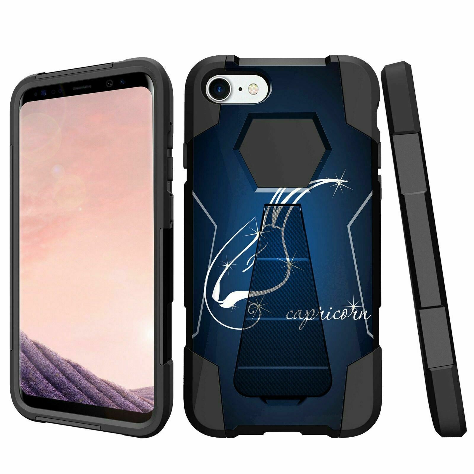 For Apple iPhone 7 | Apple iPhone 7 Kickstand Case - Zodiac Signs iPhone Cases AtlasCase Capricorn 