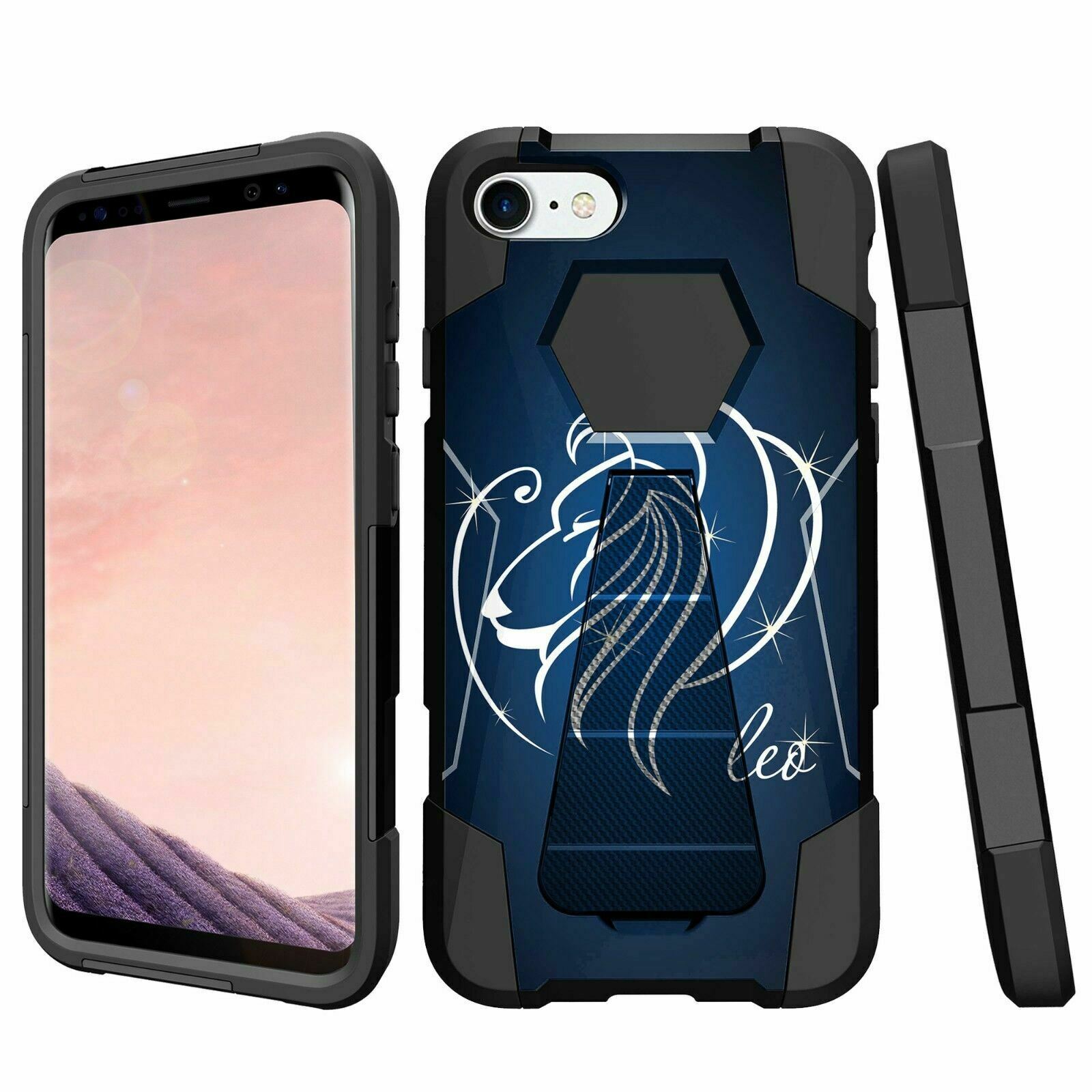 For Apple iPhone 7 | Apple iPhone 7 Kickstand Case - Zodiac Signs iPhone Cases AtlasCase Leo 
