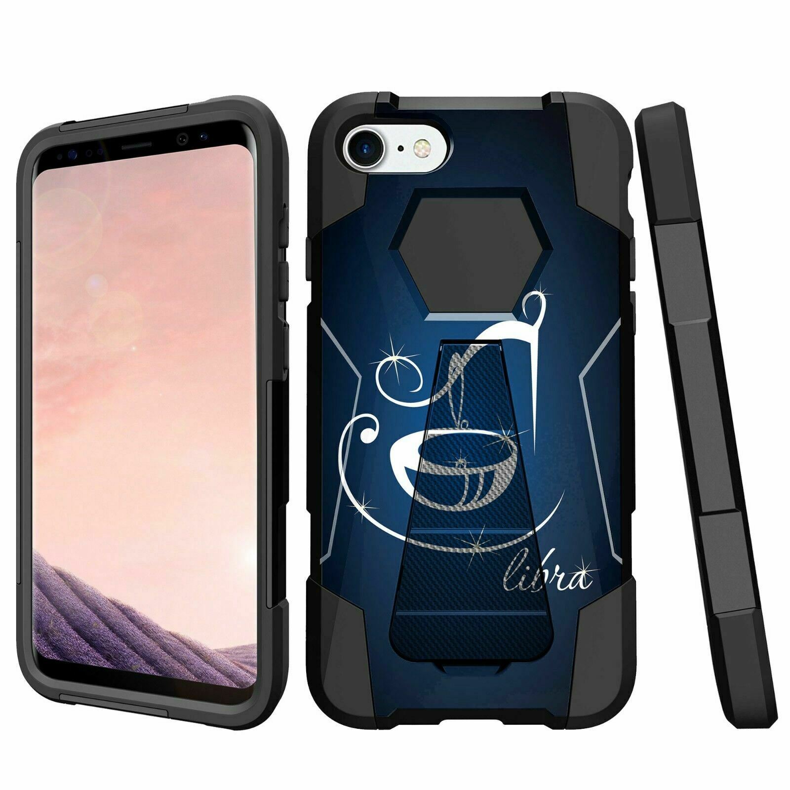 For Apple iPhone 7 | Apple iPhone 7 Kickstand Case - Zodiac Signs iPhone Cases AtlasCase Libra 