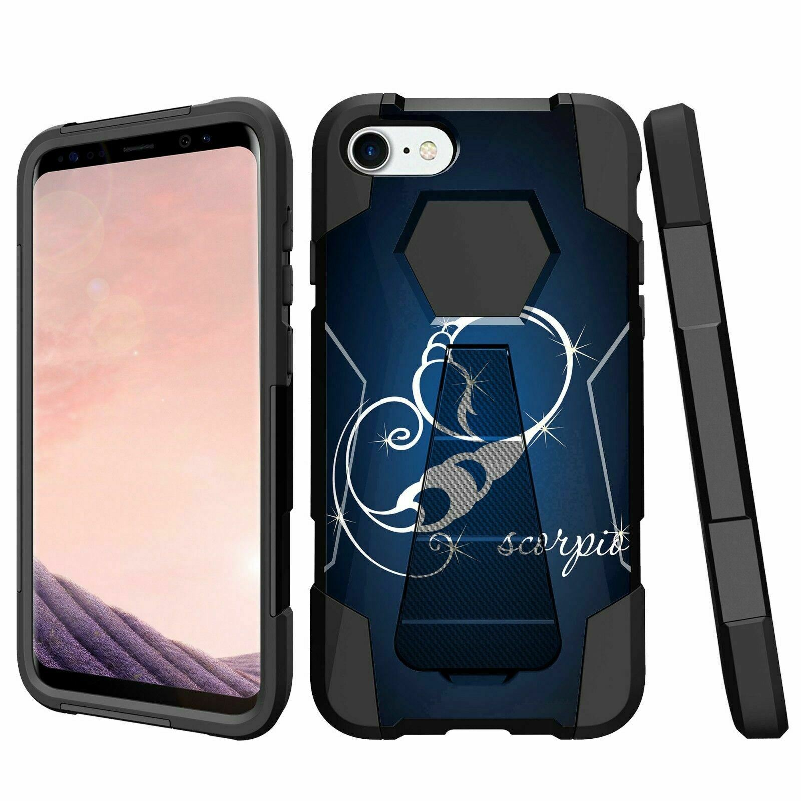 For Apple iPhone 7 | Apple iPhone 7 Kickstand Case - Zodiac Signs iPhone Cases AtlasCase Scorpio 