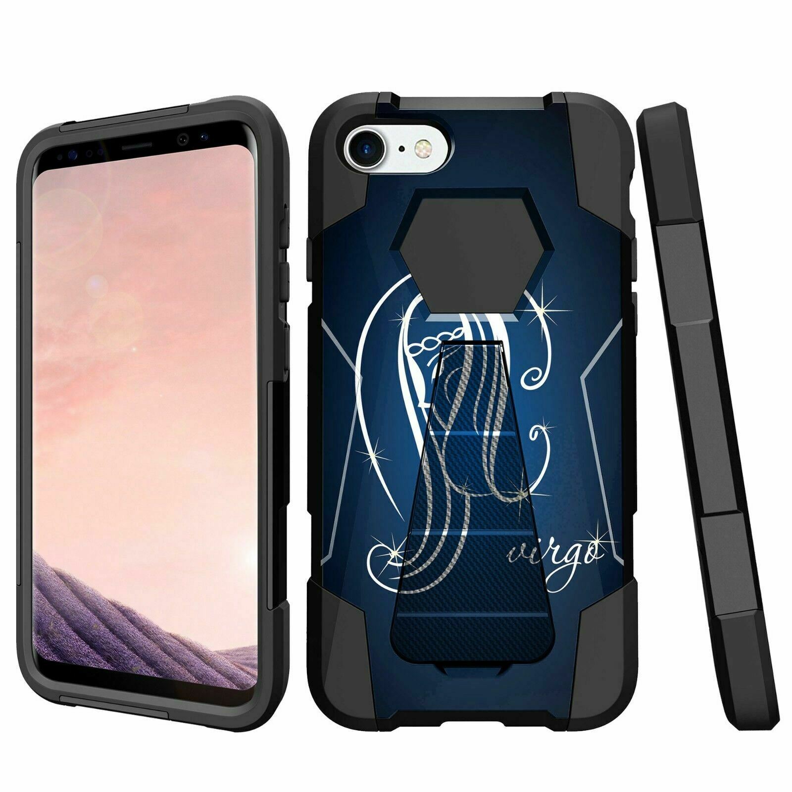 For Apple iPhone 7 | Apple iPhone 7 Kickstand Case - Zodiac Signs iPhone Cases AtlasCase Virgo 