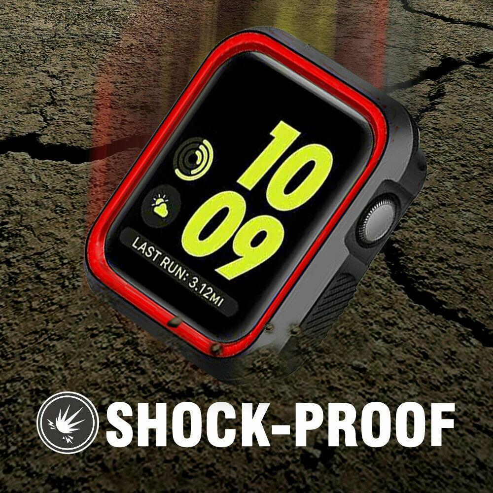 For Apple Watch Series 4 5 TPU Bumper Case+iWatch Screen Protector Cover 40/44mm dooqiwireless 