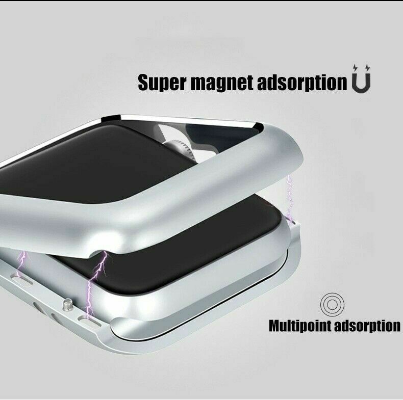 For Apple Watch Series 5/4/3/2/1 Magnetic Metal Case Bumper Cover 38 40 42 44mm strongcase 