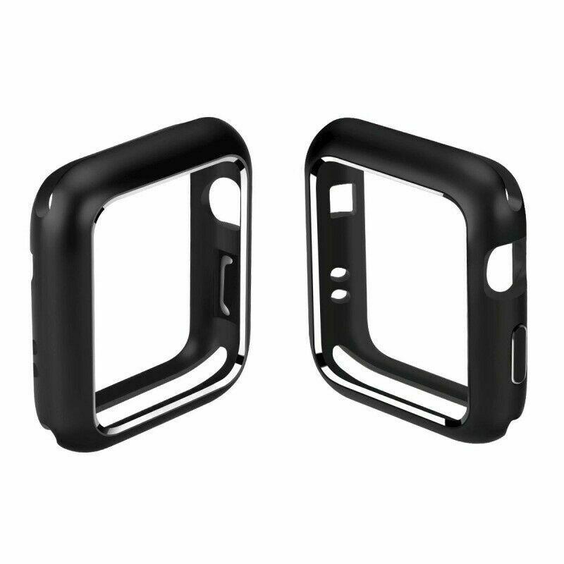 For Apple Watch Series 5/4/3/2/1 Magnetic Metal Case Bumper Cover 38 40 42 44mm strongcase Black 44MM 
