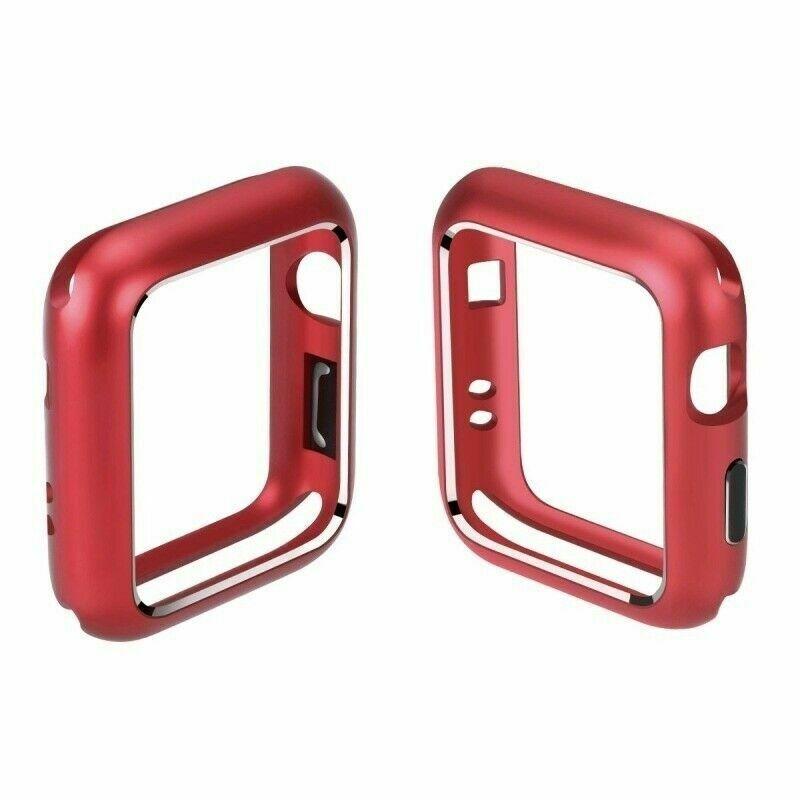 For Apple Watch Series 5/4/3/2/1 Magnetic Metal Case Bumper Cover 38 40 42 44mm strongcase Red 44MM 