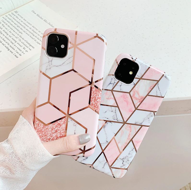 For girls Glitter Marble Case For iphone 11 Pro Max 7 8 Plus XS Max XR SE Cover whatapuritywhatapurity 