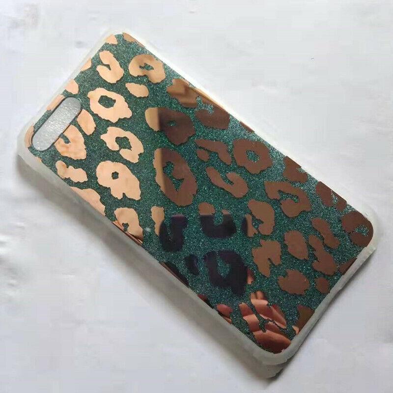 For girls Glitter Marble Case For iphone 11 Pro Max 7 8 Plus XS Max XR SE Cover whatapuritywhatapurity Bling Leopard (Green) For iphone 11 