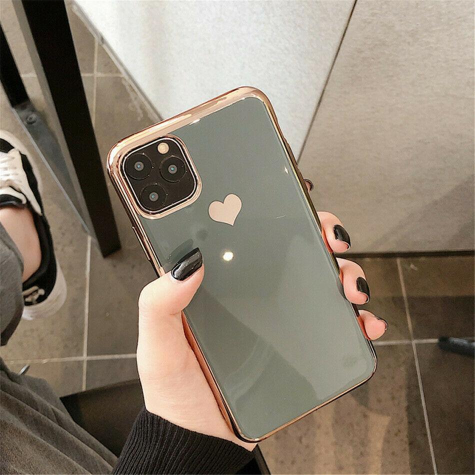 For girls Glitter Marble Case For iphone 11 Pro Max 7 8 Plus XS Max XR SE Cover whatapuritywhatapurity Heart (Grey) For iphone 11 