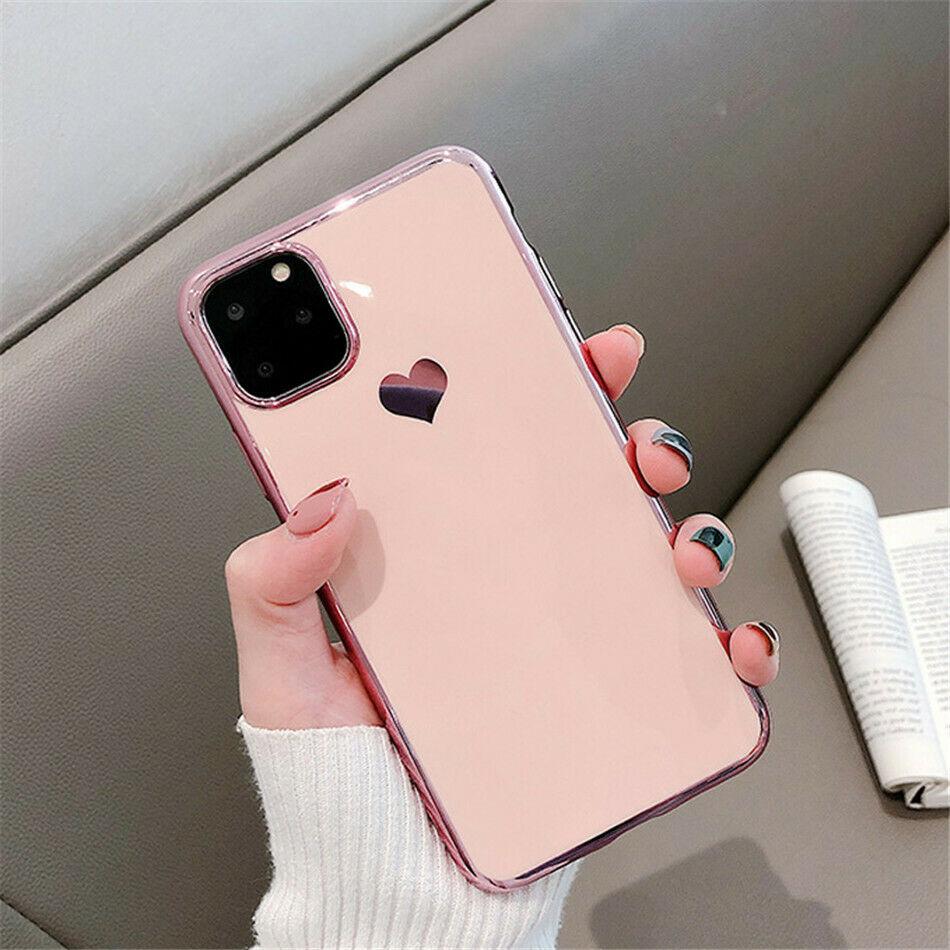 For girls Glitter Marble Case For iphone 11 Pro Max 7 8 Plus XS Max XR SE Cover whatapuritywhatapurity Heart (Pink) For iphone 11 