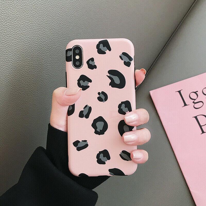 For girls Glitter Marble Case For iphone 11 Pro Max 7 8 Plus XS Max XR SE Cover whatapuritywhatapurity Leopard Print(Pink) For iphone 11 