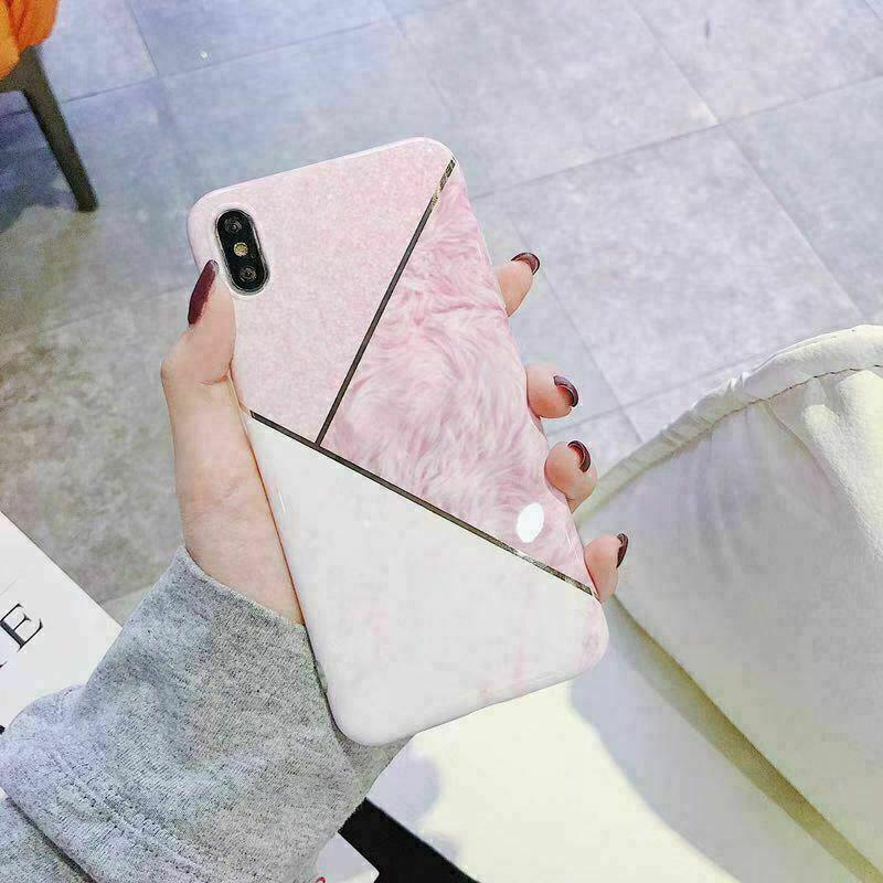For girls Glitter Marble Case For iphone 11 Pro Max 7 8 Plus XS Max XR SE Cover whatapuritywhatapurity Marble (Coral Pink) For iphone 11 
