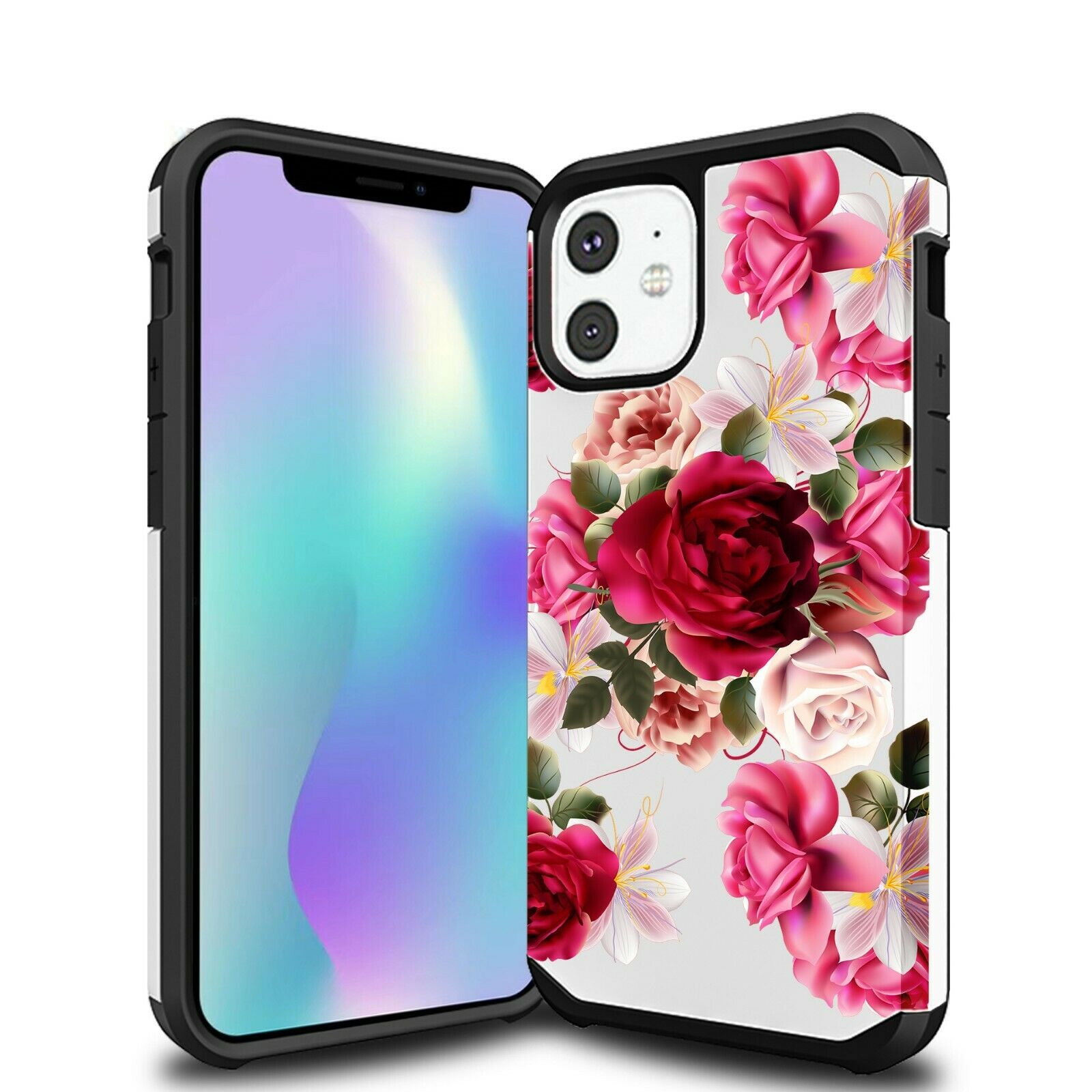 For Iphone 11 Pro 6 6s 7 8 Plus XR X Xs Max SE Red Rose Floral Cute Girls Case storm-buy 