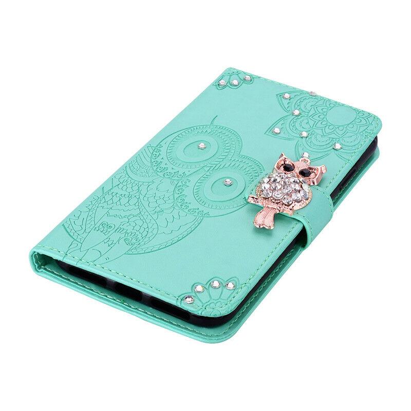 For iPhone 11 Pro 7 8 Plus X XR XS Max Bling Owl Wallet Leather Flip Cover Case runrun-2019runrun-2019 