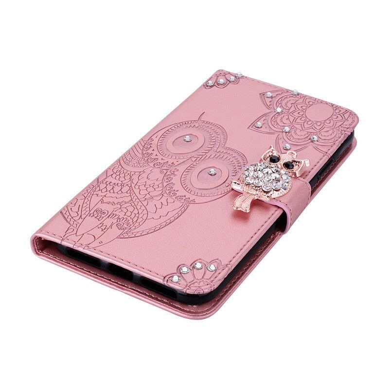 For iPhone 11 Pro 7 8 Plus X XR XS Max Bling Owl Wallet Leather Flip Cover Case runrun-2019runrun-2019 