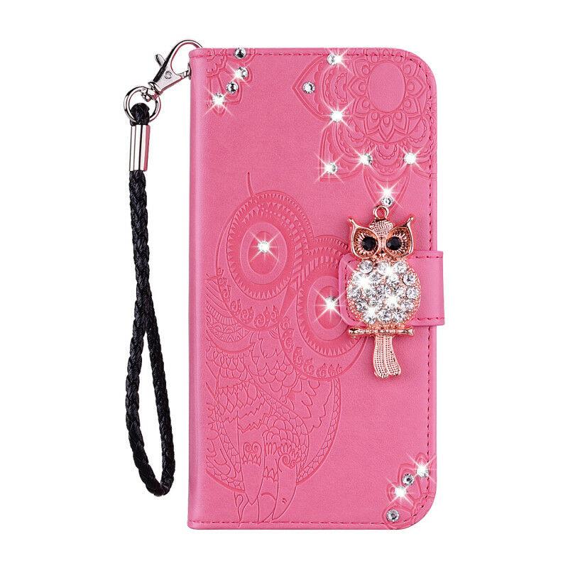 For iPhone 11 Pro 7 8 Plus X XR XS Max Bling Owl Wallet Leather Flip Cover Case runrun-2019runrun-2019 