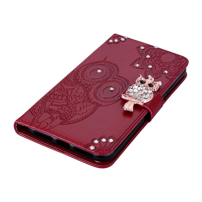 For iPhone 11 Pro 7 8 Plus X XR XS Max Bling Owl Wallet Leather Flip Cover Case runrun-2019runrun-2019 