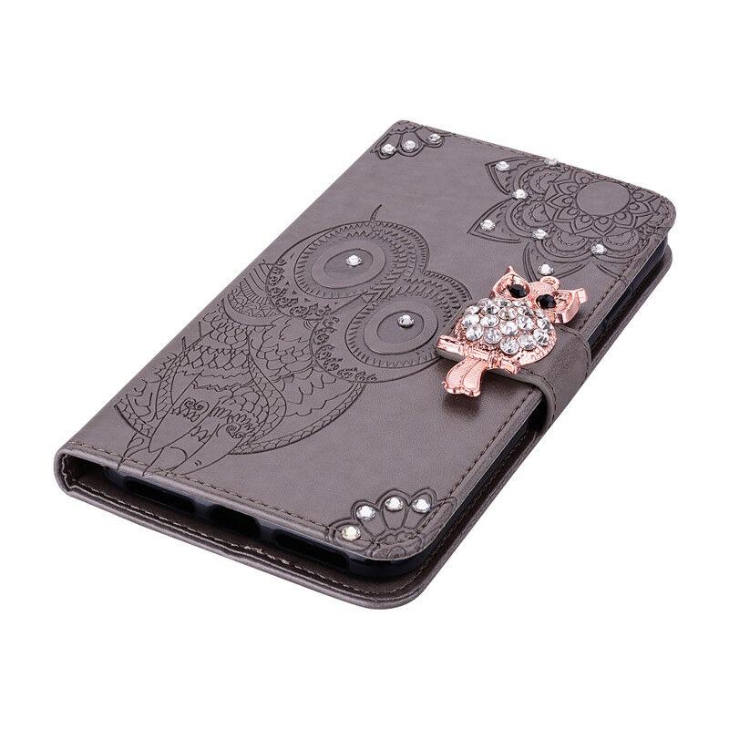For iPhone 11 Pro 7 8 Plus X XR XS Max Bling Owl Wallet Leather Flip Cover Case runrun-2019runrun-2019 