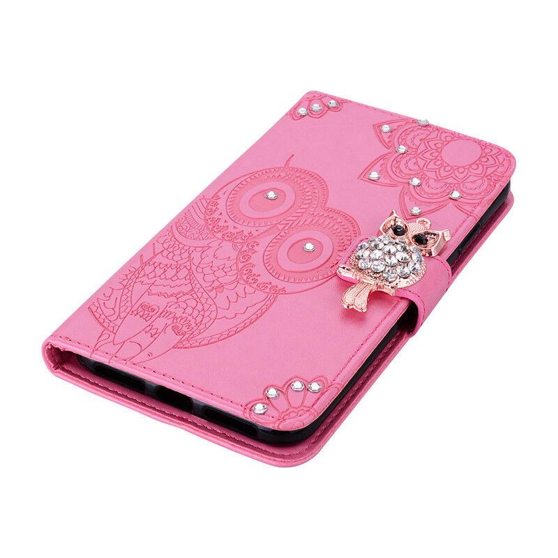 For iPhone 11 Pro 7 8 Plus X XR XS Max Bling Owl Wallet Leather Flip Cover Case runrun-2019runrun-2019 
