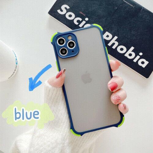 For iPhone 11 Pro Max 7 8 Plus SE XS Max XR Case Shockproof Bumper Cover tomorrownicetomorrownice For iphone 11 Blue 
