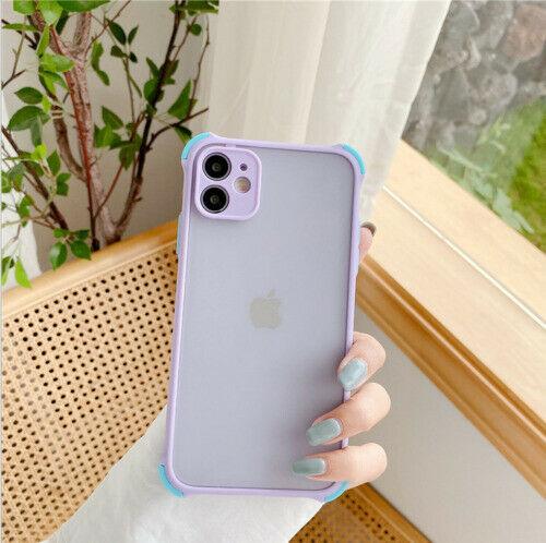 For iPhone 11 Pro Max 7 8 Plus SE XS Max XR Case Shockproof Bumper Cover tomorrownicetomorrownice For iphone 11 Purple 