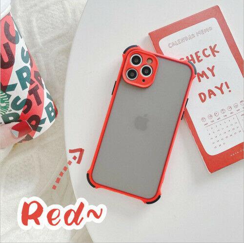 For iPhone 11 Pro Max 7 8 Plus SE XS Max XR Case Shockproof Bumper Cover tomorrownicetomorrownice For iphone 11 Red 