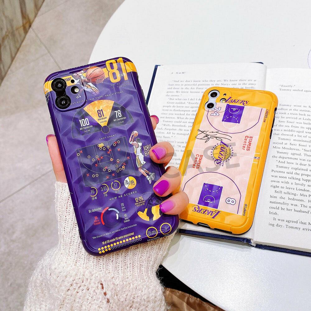For iPhone 11 Pro Max 7 8 Plus XR Kobe Bryant Lakers Shockproof Phone Case Cover keencase 