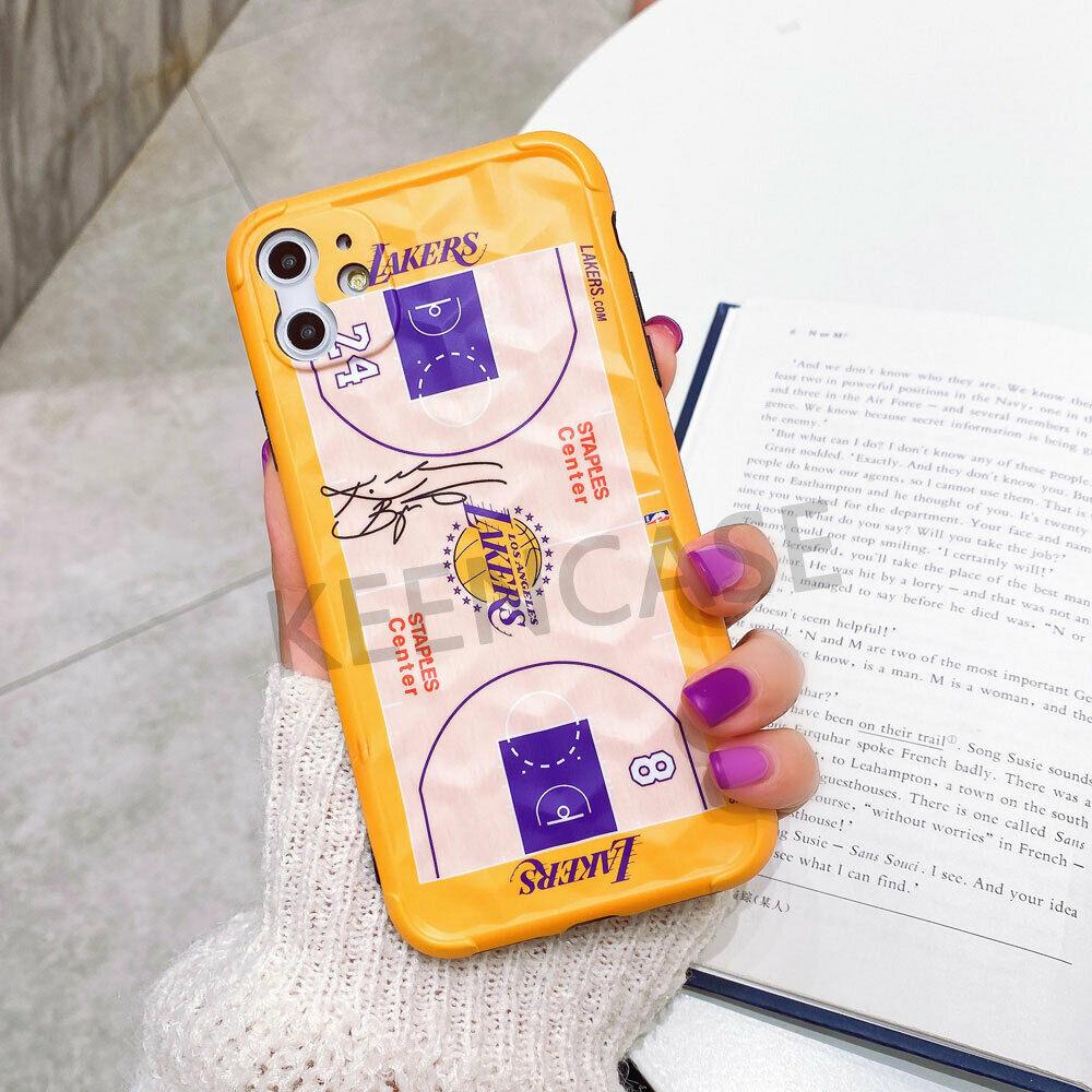 For iPhone 11 Pro Max 7 8 Plus XR Kobe Bryant Lakers Shockproof Phone Case Cover keencase 