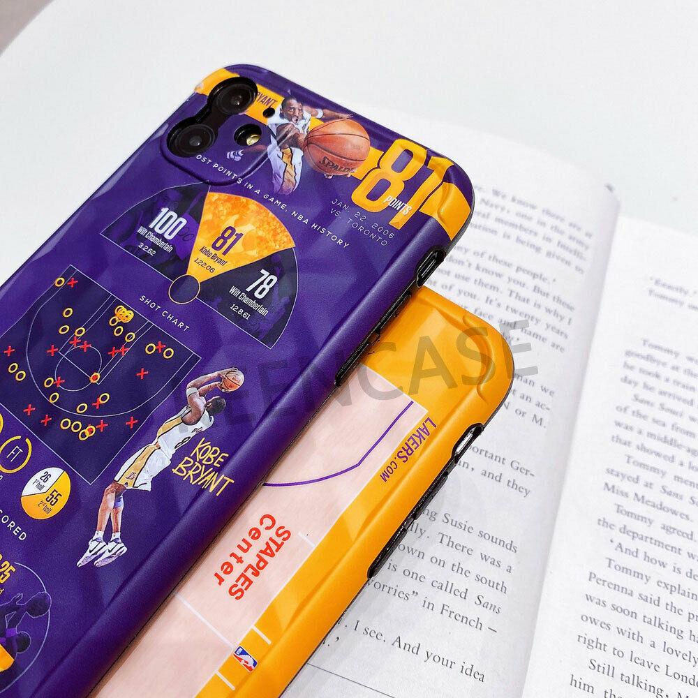 For iPhone 11 Pro Max 7 8 Plus XR Kobe Bryant Lakers Shockproof Phone Case Cover keencase 