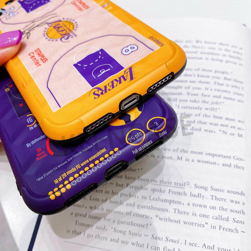 For iPhone 11 Pro Max 7 8 Plus XR Kobe Bryant Lakers Shockproof Phone Case Cover keencase 