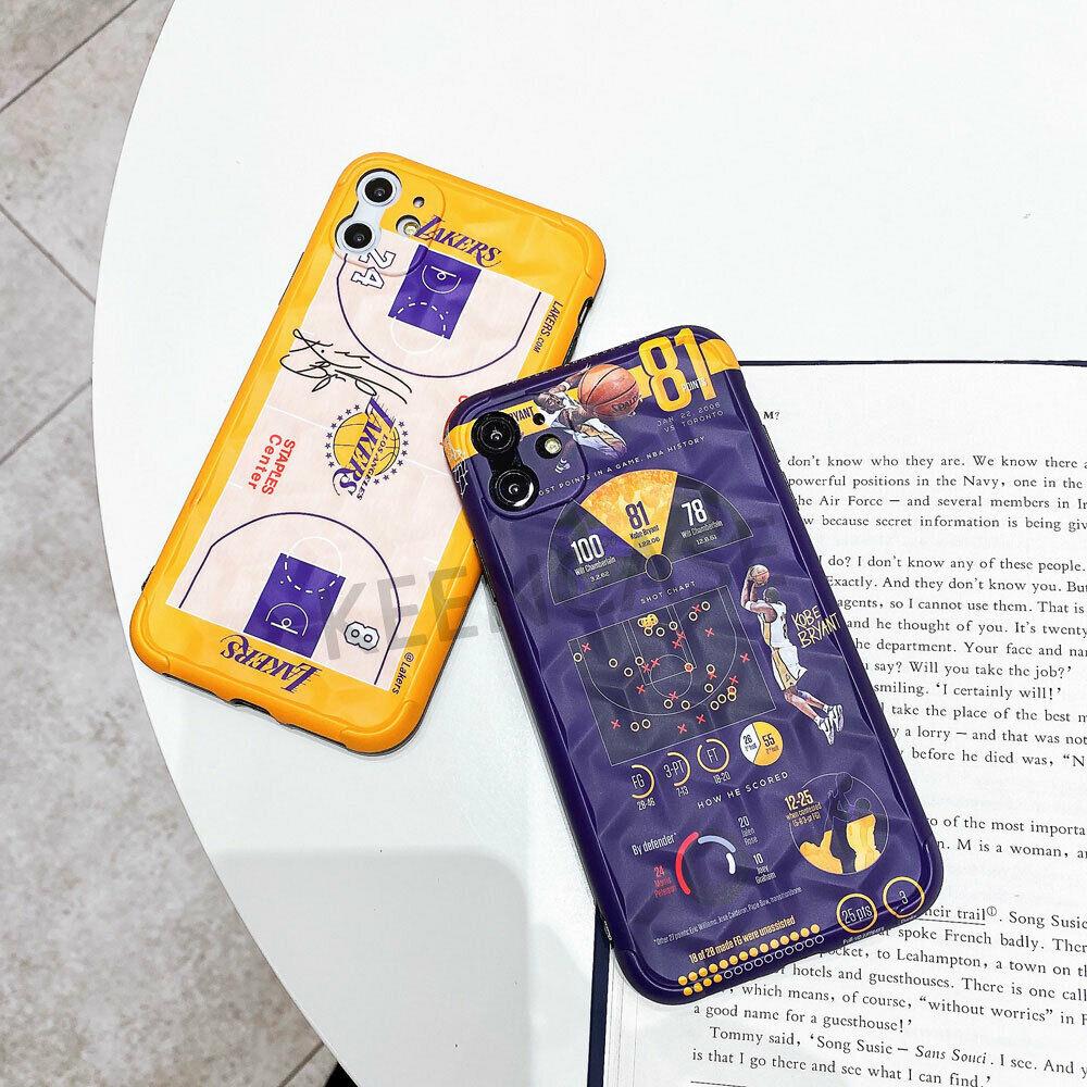 For iPhone 11 Pro Max 7 8 Plus XR Kobe Bryant Lakers Shockproof Phone Case Cover keencase 