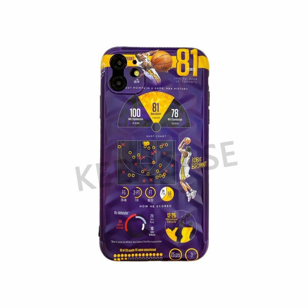 For iPhone 11 Pro Max 7 8 Plus XR Kobe Bryant Lakers Shockproof Phone Case Cover keencase For iPhone 7/8 #1 