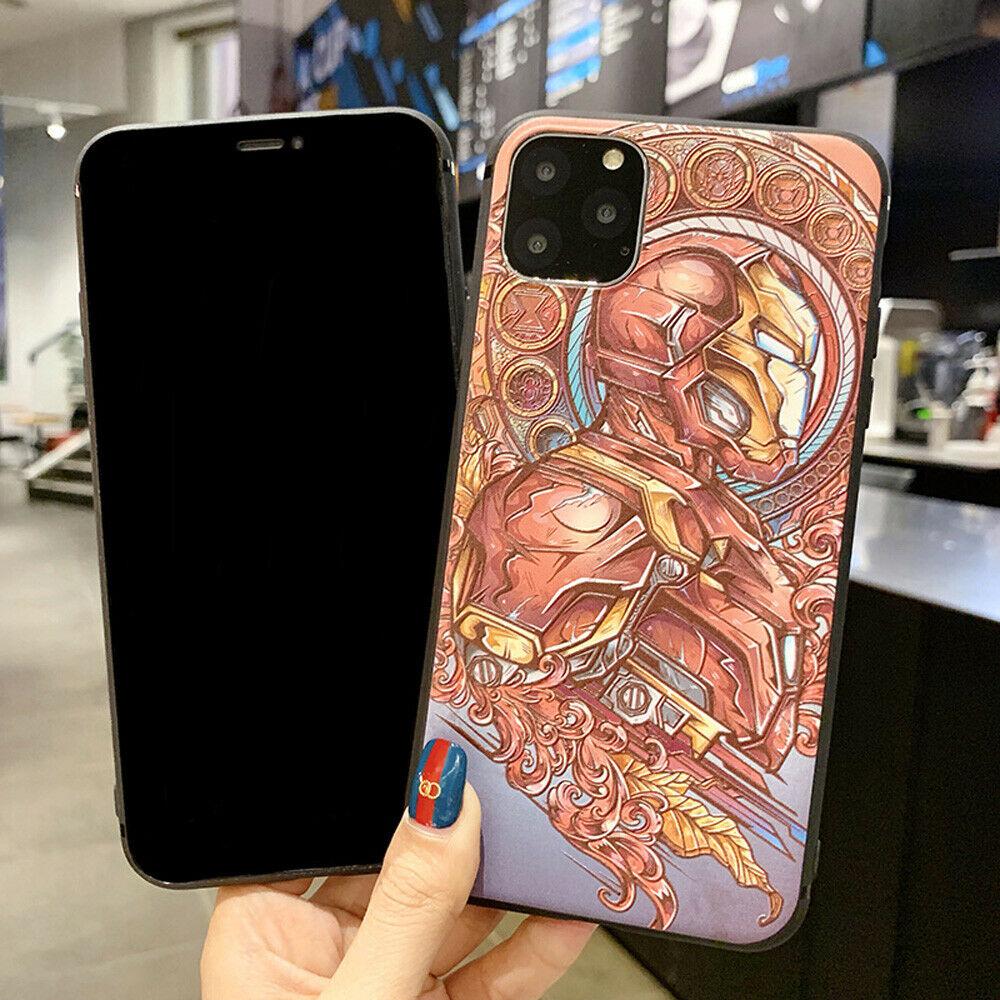 For iPhone 11 Pro Max 7 8 XS XR Marvel Cartoon Superman Phone Case Cover iPhone Cases AtlasCase 