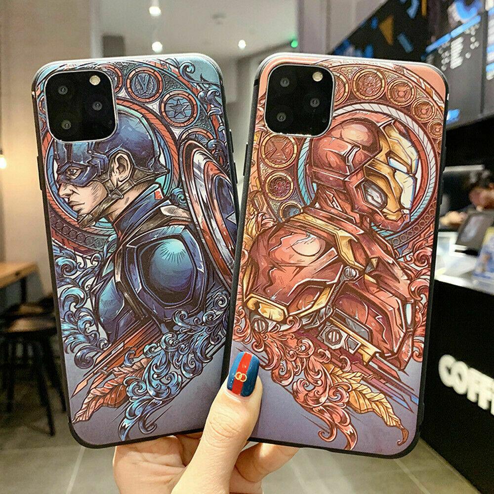 For iPhone 11 Pro Max 7 8 XS XR Marvel Cartoon Superman Phone Case Cover iPhone Cases AtlasCase 