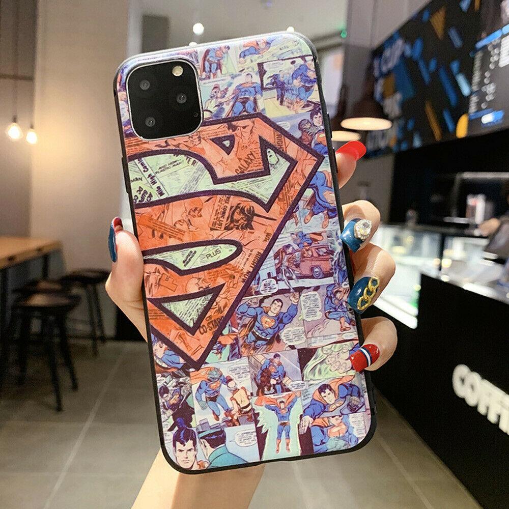 For iPhone 11 Pro Max 7 8 XS XR Marvel Cartoon Superman Phone Case Cover iPhone Cases AtlasCase For iPhone 7/8/SE2020 #4 