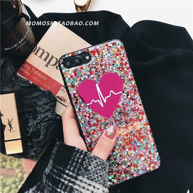 For iPhone 11 Pro Max 8 Plus 7 XS Max XR Bling Glitter Heart Cute Phone Case Cover casedeal2000 