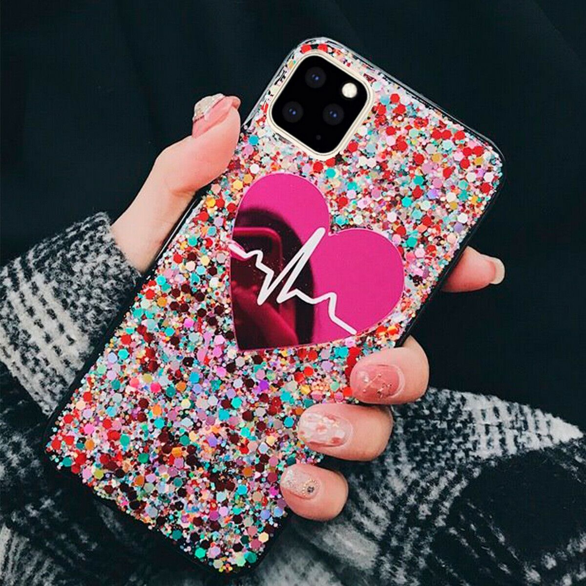 For Iphone 11 Pro Max 8 Plus 7 XS Max XR Cute Bling Glitter Girls Women Case Cover casedeal2000 