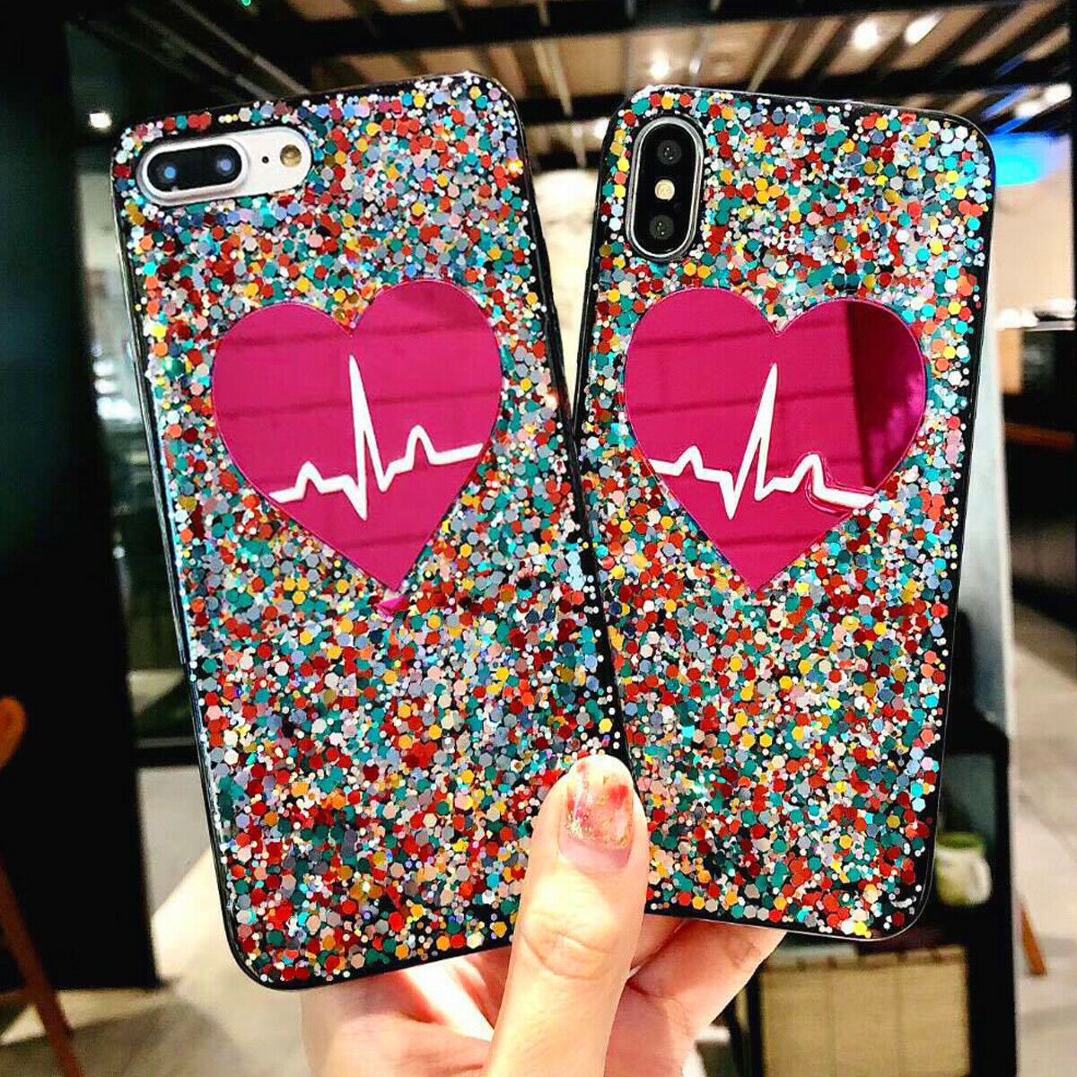 For Iphone 11 Pro Max 8 Plus 7 XS Max XR Cute Bling Glitter Girls Women Case Cover casedeal2000 
