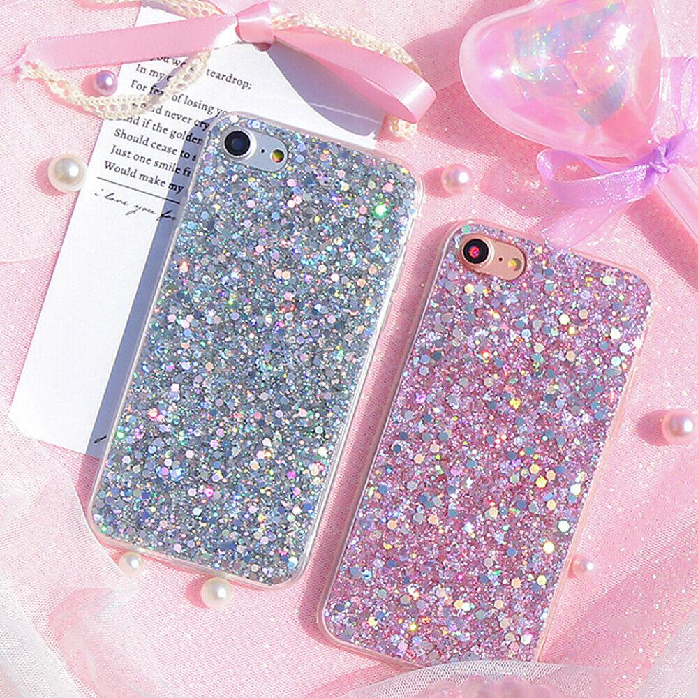 For Iphone 11 Pro Max 8 Plus 7 XS Max XR Cute Bling Glitter Girls Women Case Cover casedeal2000 