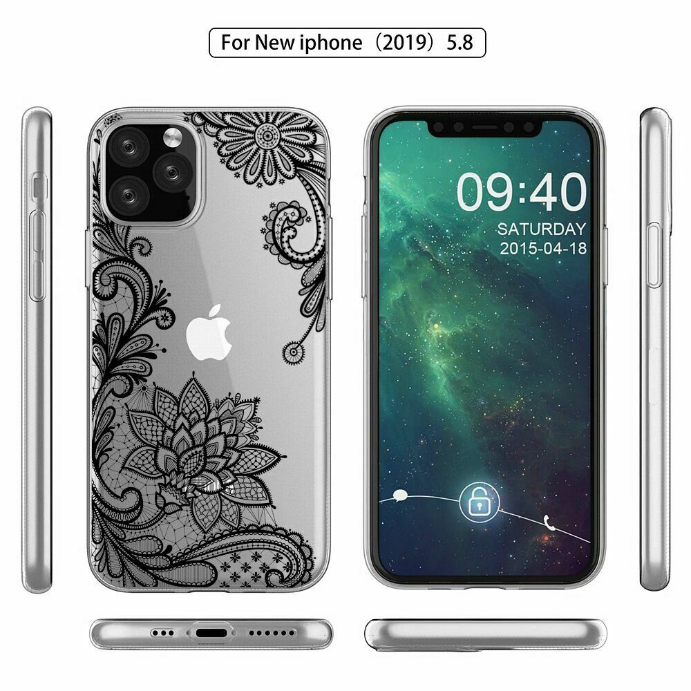 For iPhone 11 Pro Max 8 Plus 7 XS MAX XR Mandala Lace Flower Cute Phone Case Cover casedeal2000 