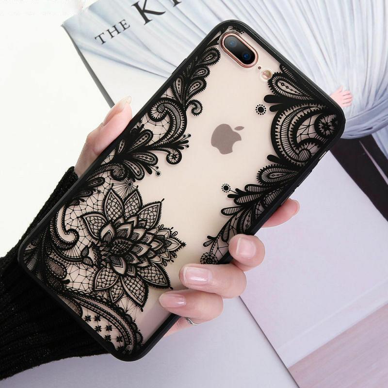 For iPhone 11 Pro Max 8 Plus 7 XS MAX XR Mandala Lace Flower Cute Phone Case Cover casedeal2000 
