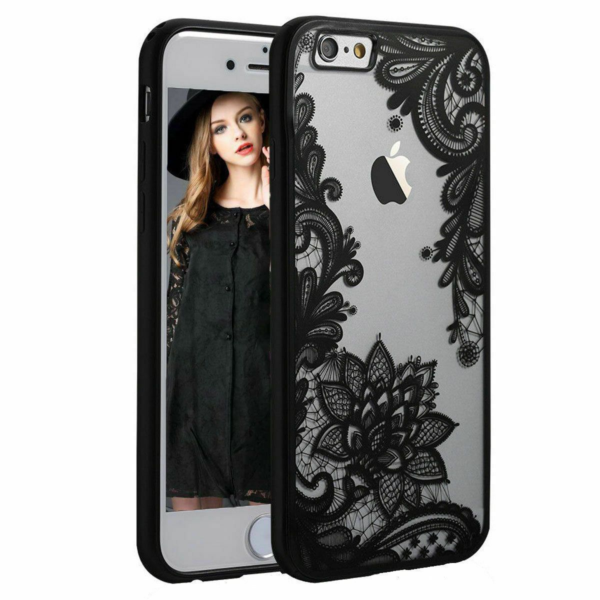 For iPhone 11 Pro Max 8 Plus 7 XS MAX XR Mandala Lace Flower Cute Phone Case Cover casedeal2000 