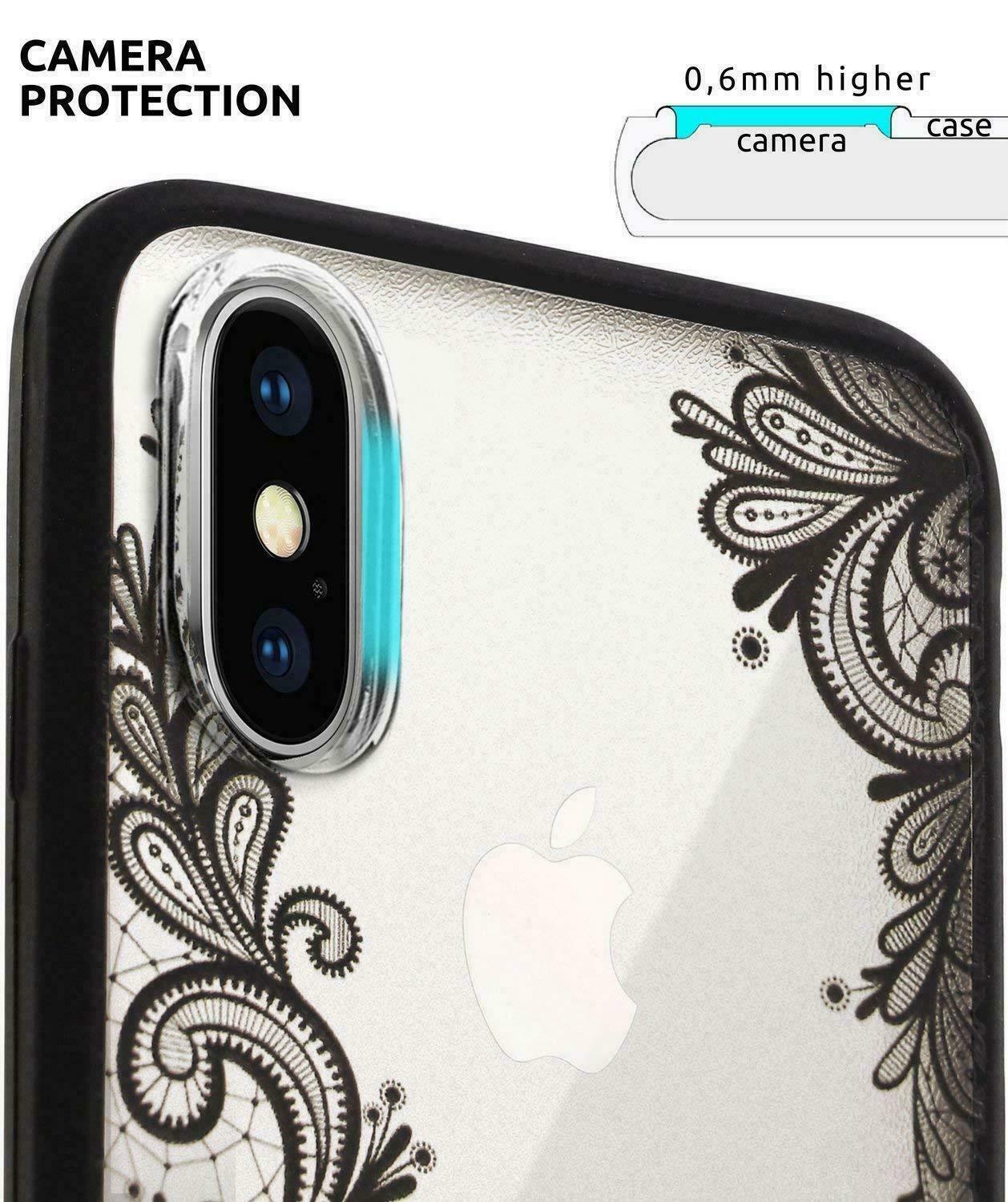 For iPhone 11 Pro Max 8 Plus 7 XS MAX XR Mandala Lace Flower Cute Phone Case Cover casedeal2000 